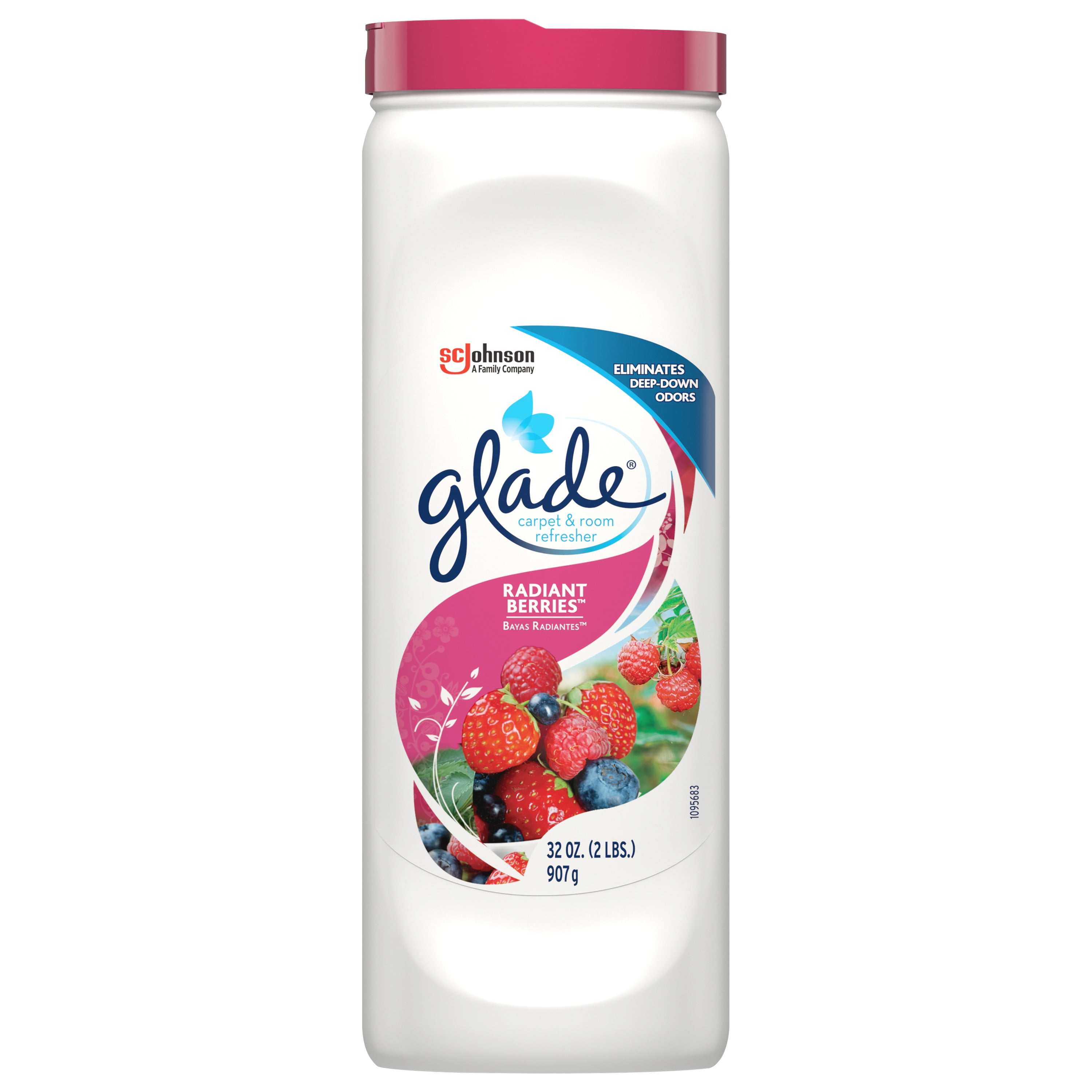 Glade 32 oz Radiant Berries Carpet & Room Air Freshener, Rug Deodorizer Powder, Easy to Sprinkle
