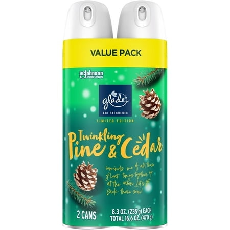 Glade Gld Aero 8.3oz 2pk Lto Twnkln Pne & Cedr