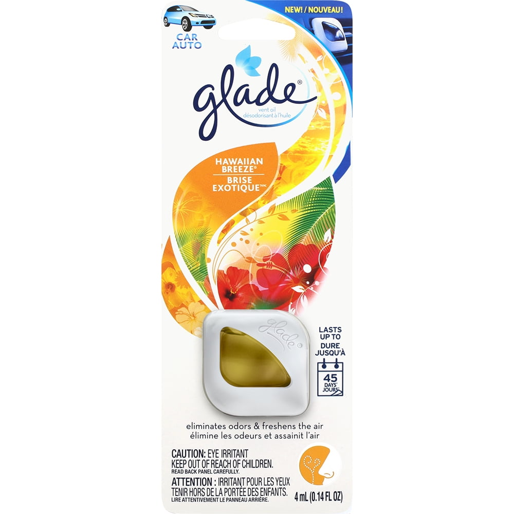 Glade Hawaiian Breeze Gel Air Fresheners, Orange Scent  Long-Lasting Freshness for Home or Auto