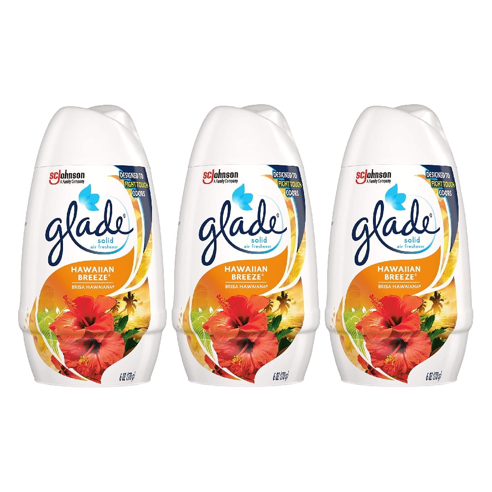 Glade Hawaiian Breeze Solid Air Freshener 6 Ounce, 3 Pack