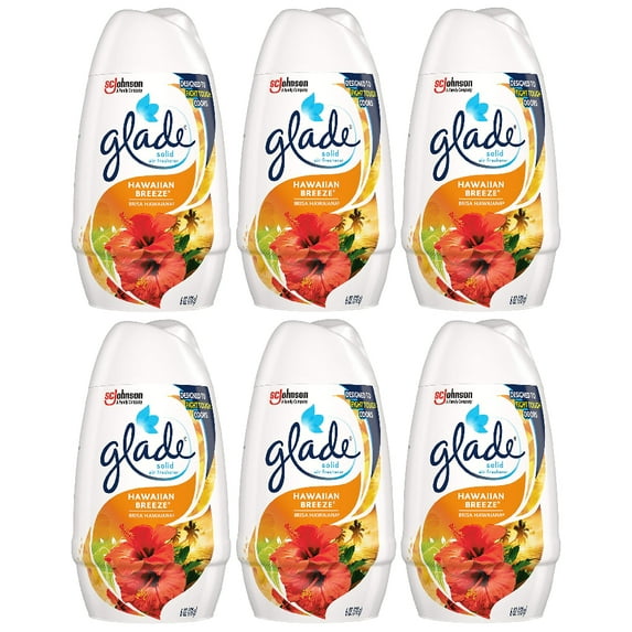 Glade Hawaiian Breeze Solid Air Freshener 6 Ounce, 6 Pack