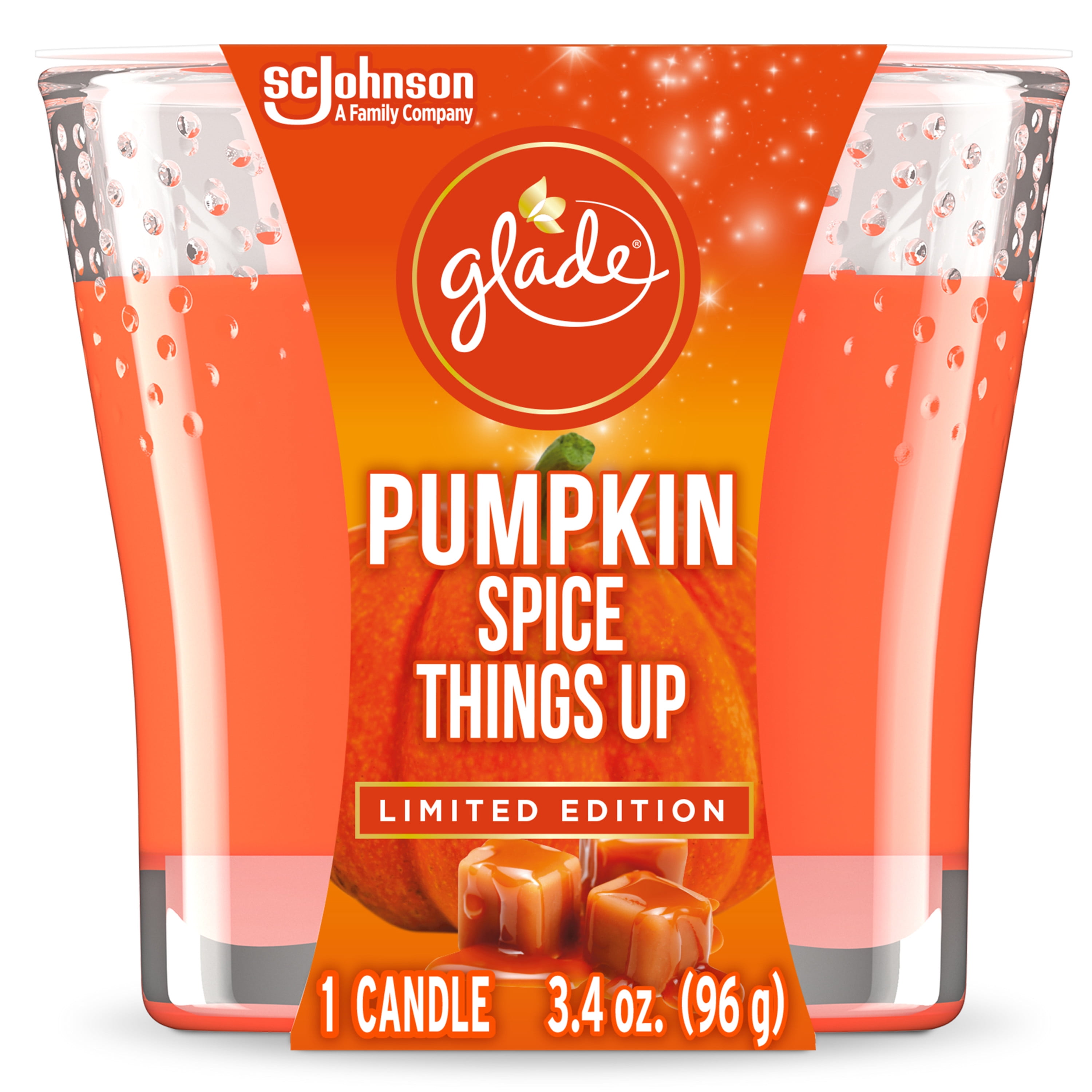 Glade Jar Candle 1 CT, Pumpkin Spice Things Up, 3.4 OZ. Total, Air