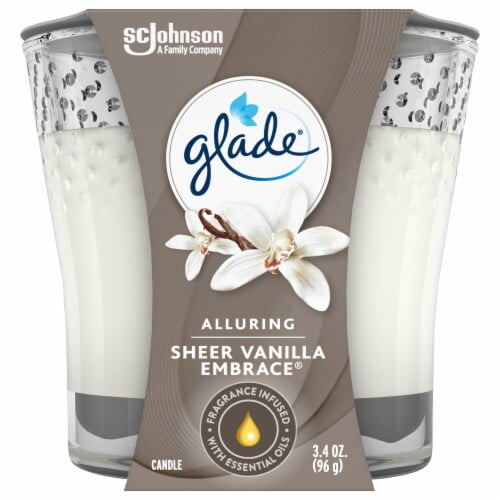 Glade Jar Candle Alluring Sheer Vanilla Embrace 3.4 ounces