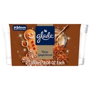 Glade  Jar Candle, Cozy Gingerbread, 4.08oz., 2 count
