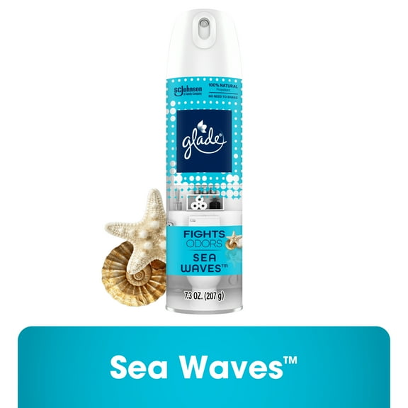 Glade Odor Fighting Air Freshener Spray, Sea Waves, 7.3 oz, 1pk