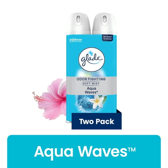 Glade Odor Fighting Soft Mist Air Freshener Room Spray, Aqua Waves,