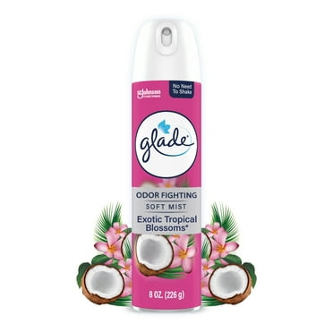 Glade Odor Fighting Soft Mist Air Freshener Room Spray, Exotic Tropical Blossoms, 8.0oz, 1pk