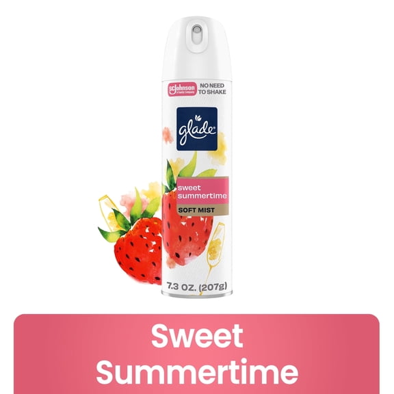 Glade Odor Fighting Soft Mist Air Freshener Room Spray, Sweet Summertime, 7.3oz., 1 Count