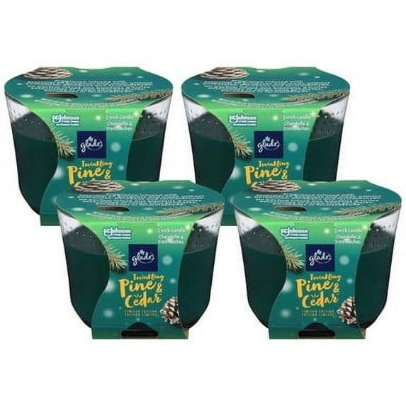 Glade Pine Wonderland Limited Edition 3-Wick Candle, 4-Pack Case