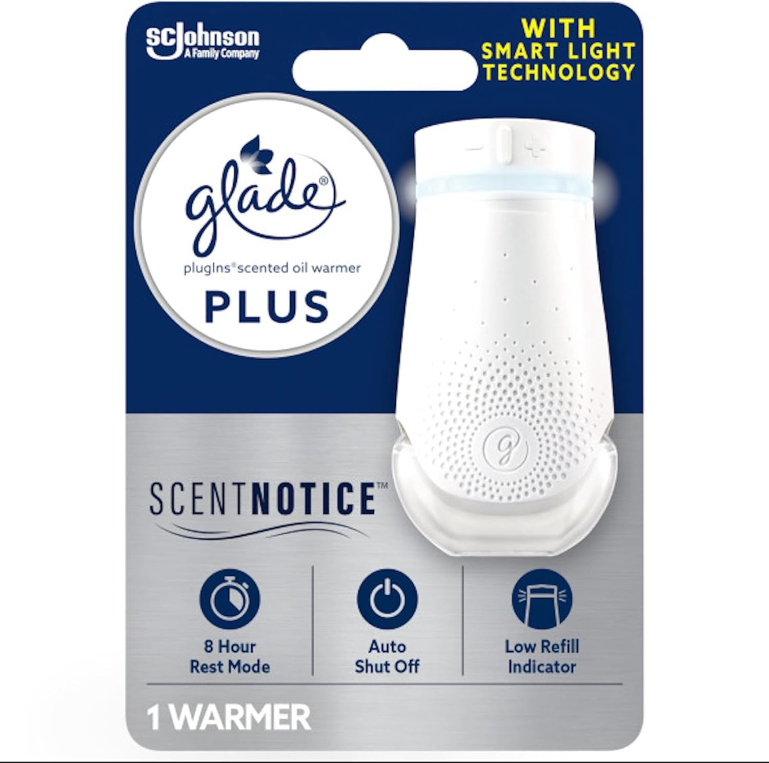 Glade PlugIn Plus Air Freshener Warmer, Holds Scented Oil Refill, 1