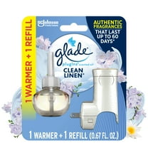 Glade PlugIns Fragrance Warmer Plug-in Refills w/ Warmer, Clean Linen, 0.67 fl oz