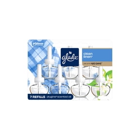 Glade PlugIns Air Freshener Refills, Clean Linen, Infused with Essential Oils, 0.67 oz, 7 Refills