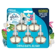 Glade PlugIns Air Freshener Refills, Mothers Day Gifts, Aqua Waves, Infused with Essential Oils, 0.67 oz, 5 Count