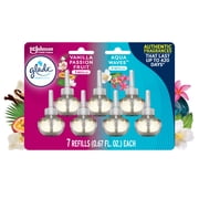 Glade PlugIns Air Freshener Refills, Vanilla Passion Fruit & Aqua Waves, Infused with Essential Oils, 0.67 oz, 7 Count