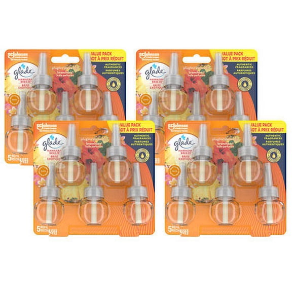Glade PlugIns Paradise Scented Oil 5 Refill, Hawaiian Breeze (4/Case)