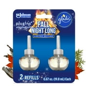 Glade PlugIns Refill 2 CT, Fall Night Long, 1.34 FL. OZ. Total, Scented Oil Air Freshener Infused with Essential Oils