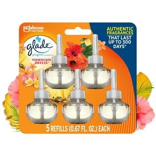 Glade PlugIns Refills Air Freshener Starter Kit, Scented Oil for Home and  Bathroom, Hawaiian Breeze, 0.67 Fl Oz, 1 Warmer + 1 Refill