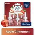 thumbnail image 1 of Glade PlugIns Scented Oil 5 Refills, Air Freshener, Apple Cinnamon, Essential Oil Infused Wall Plug In, 3.35 FL oz, Pack of 5, 1 of 17