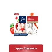 Glade PlugIns Scented Oil 5 Refills, Air Freshener, Apple Cinnamon, Essential Oil Infused Wall Plug In, 3.35 FL oz, Pack of 5