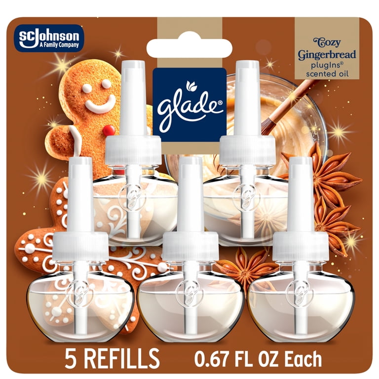 Glade® PlugIns® Scented Oil Cozy Gingerbread Air Freshener Refills