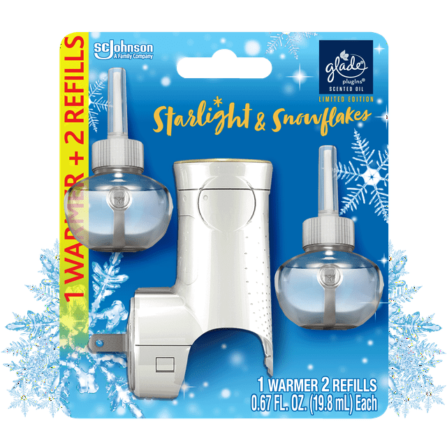 Glade PlugIns Scented Oil, Air Freshener, 1 Warmer + 2 Refills