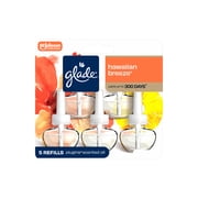 Glade PlugIns Scented Oil 5 Refills, Air Freshener, Hawaiian Breeze, Essential, Essential Oil Infused Wall Plug In, 3.35 FL oz, 5 Refills
