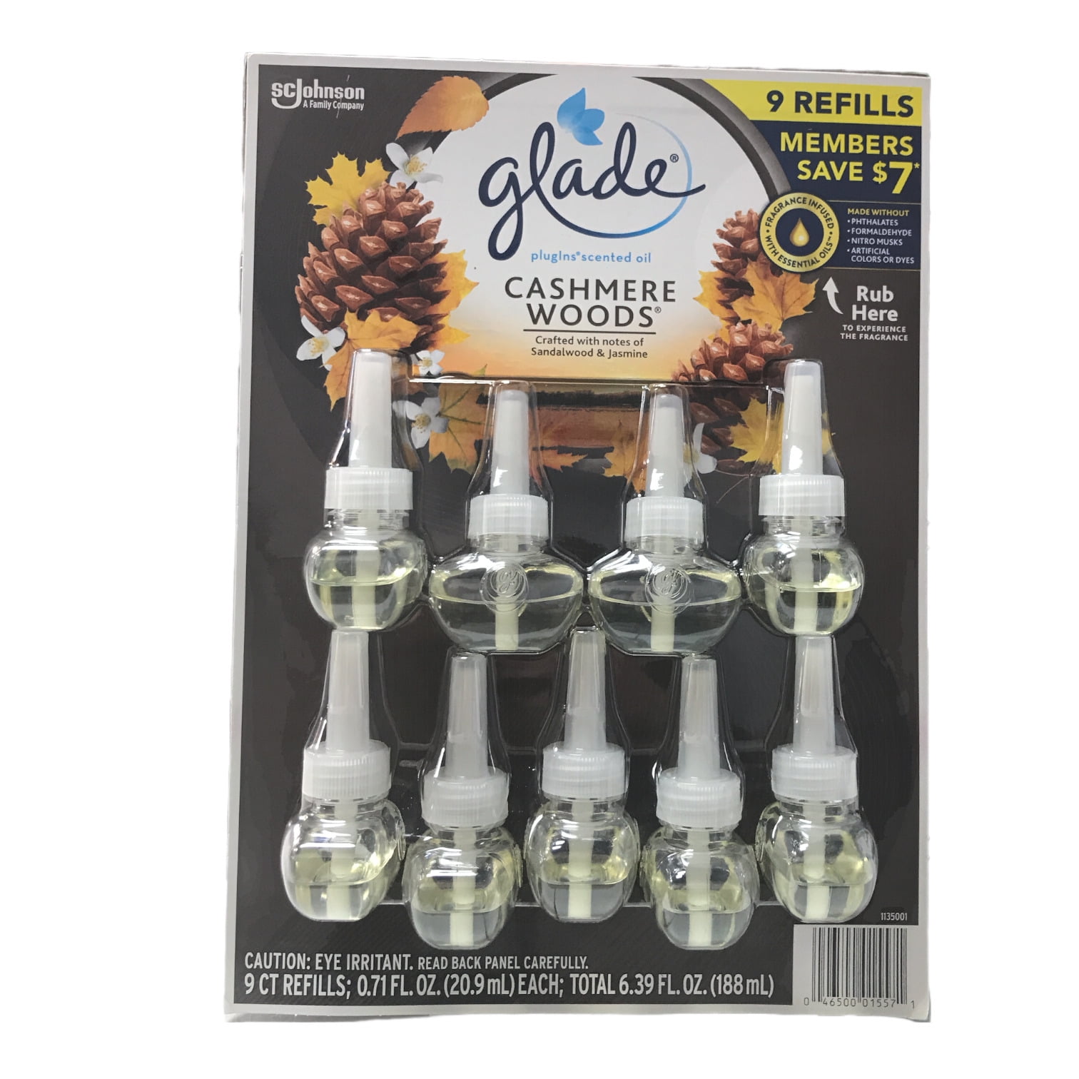 Glade PlugIns Scented Oil Refill, Essential Oil Infused Wall Plug In
