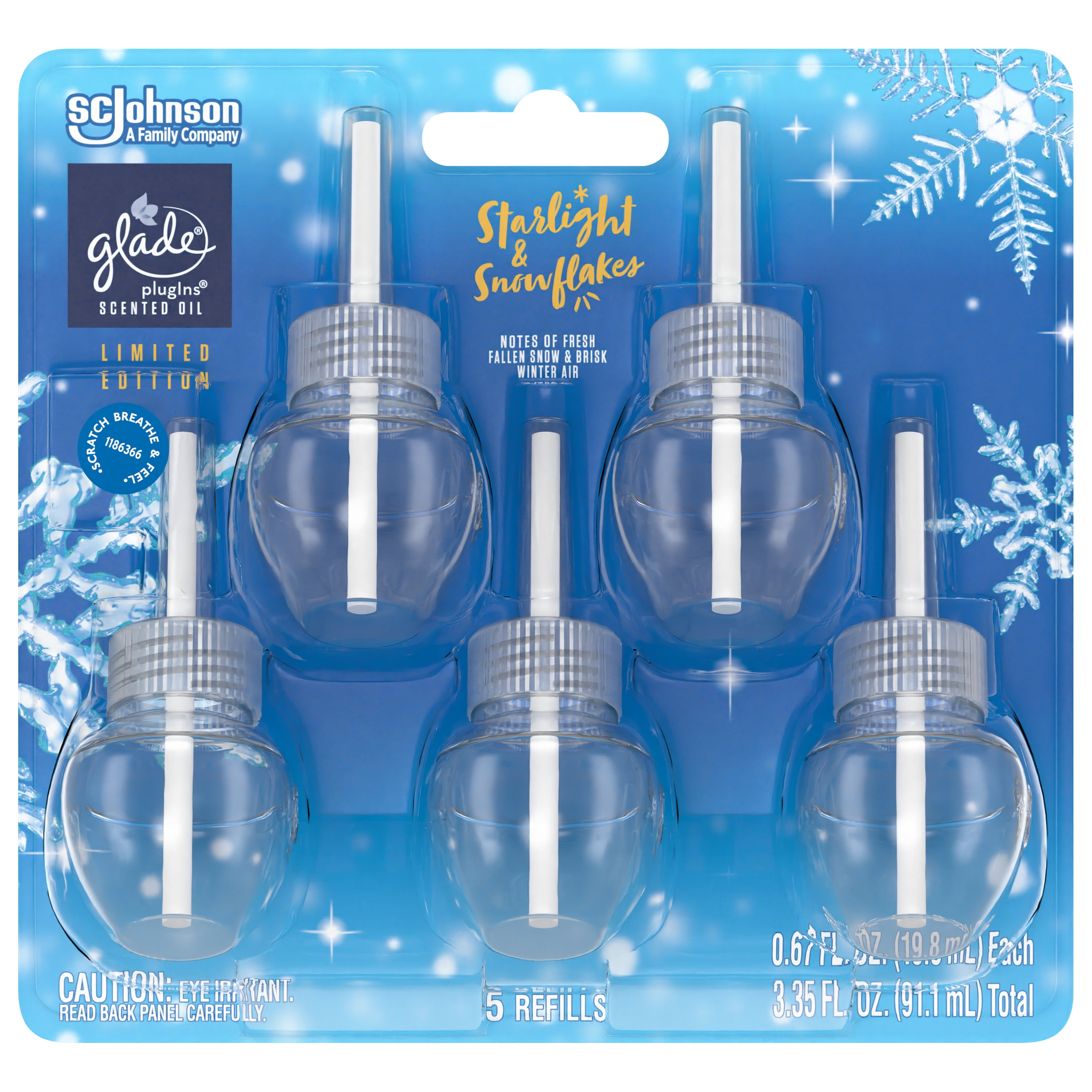 Glade PlugIns Scented Oil Refills, Air Freshener, Starlight
