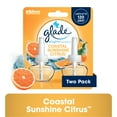 thumbnail image 1 of Glade PlugIns Scented Oil 2 Refills, Air Freshener, Coastal Sunshine Citrus™, Essential Oil Infused Wall Plug In, 1.34 FL oz, Pack of 2, 1 of 15