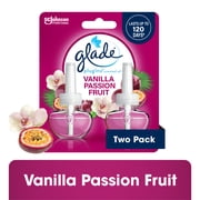 Glade PlugIns Scented Oil 2 Refills, Air Freshener, Vanilla Passion Fruit, Essential Oil Infused Wall Plug In, 1.34 FL oz, pack of 2