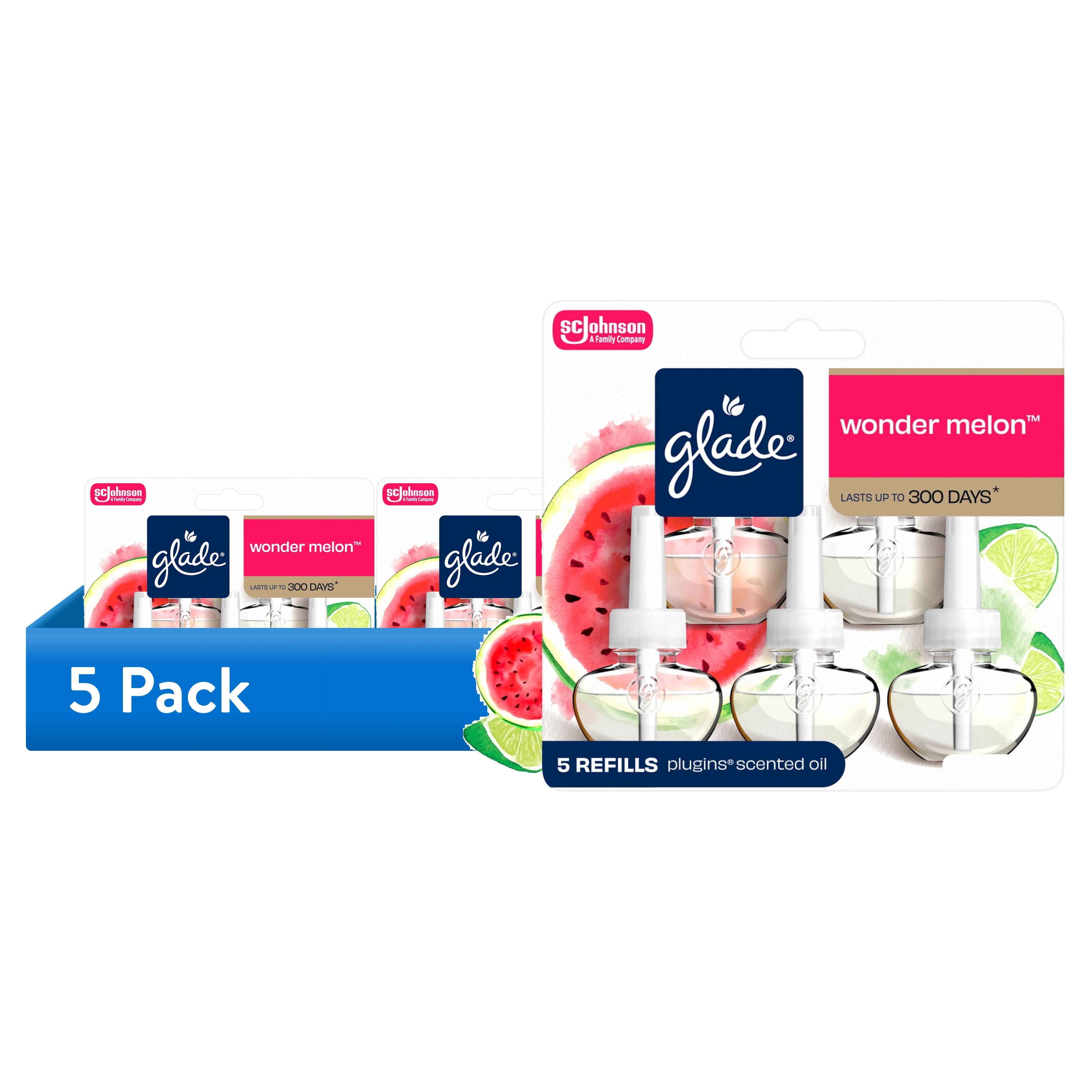 (5 pack) Glade® PlugIns® Refills Air Freshener, Watermelon & Cucumber, 3.35oz., 5 count