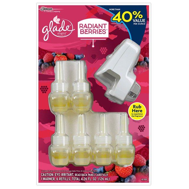 Glade Plugins, Radiant Berries Starter Kit, (Pack of 6)