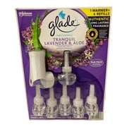 Glade Plugins Scented Oil, 1 Warmer & 6 Refills (Lavender & Aloe)
