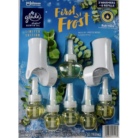 Glade Plugins Scented Oils First Frost 2 Warmers + 6 Refills