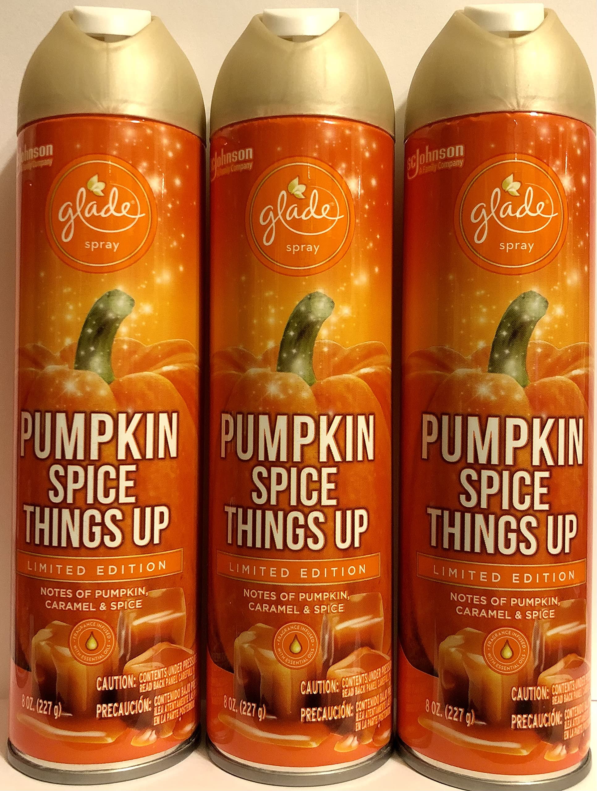 Glade Room Spray 3 CT, Pumpkin Spice Things Up, 8 OZ. Total, Air