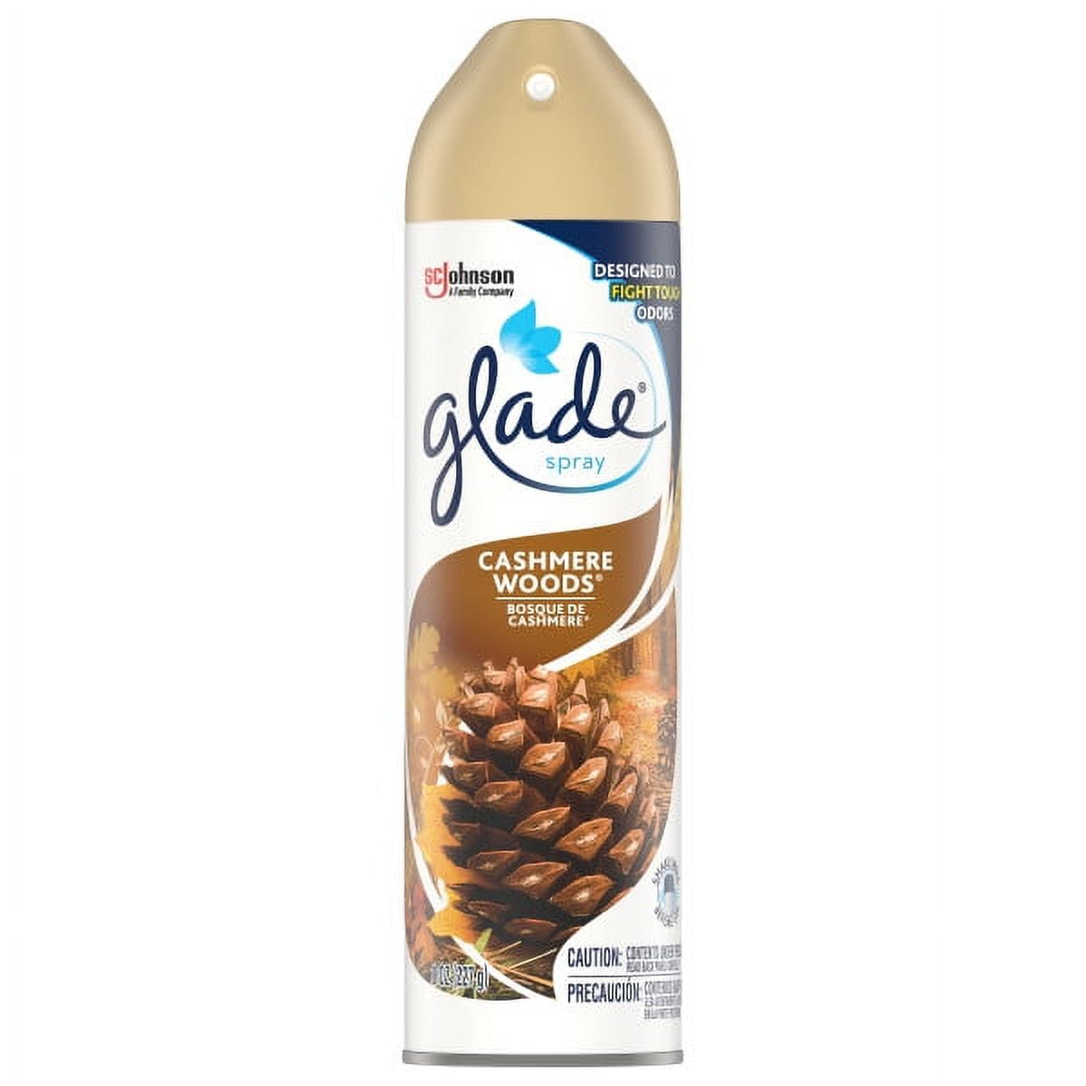 Glade Room Spray Air Freshener, Cashmere Woods, Up to 7 Hours of Freshness, 8 oz, Pack of 1