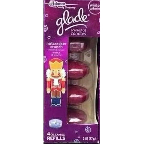 Glade Scented Oil Candles Refills Nutcracker Crunch 4ct. Refills