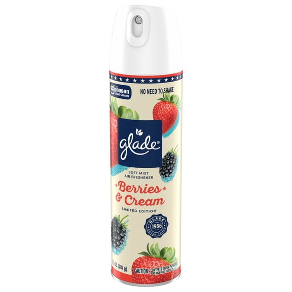 Glade Soft Mist Air Freshener Room Spray, Berries and Cream, 7.3oz., 1 count