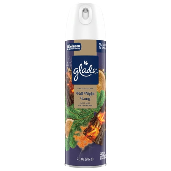 Glade Soft Mist Odor Fighting Aerosol Air Freshener, Fall Night Long, 7.3oz, 1 Count