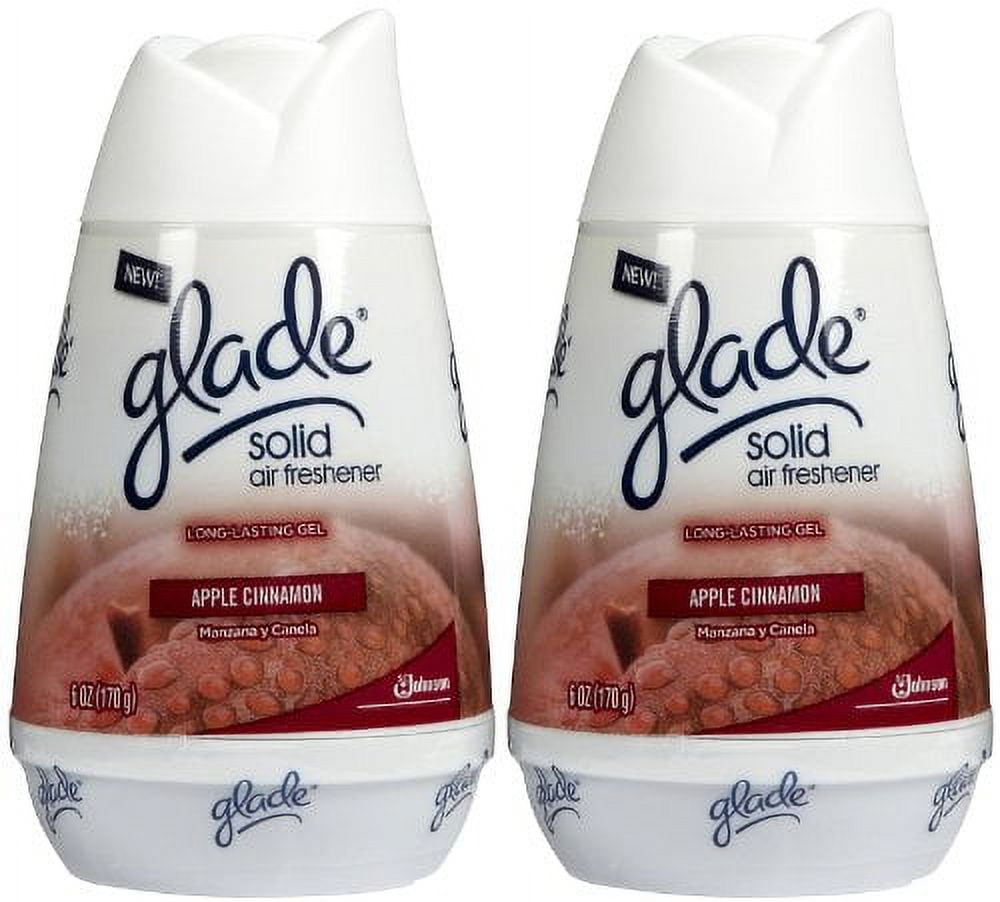 Glade Solid Air Freshener Apple Cinnamon 6 oz (Pack of 2)