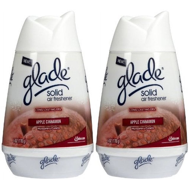 Glade Solid Air Freshener Apple Cinnamon 6 oz (Pack of 2)