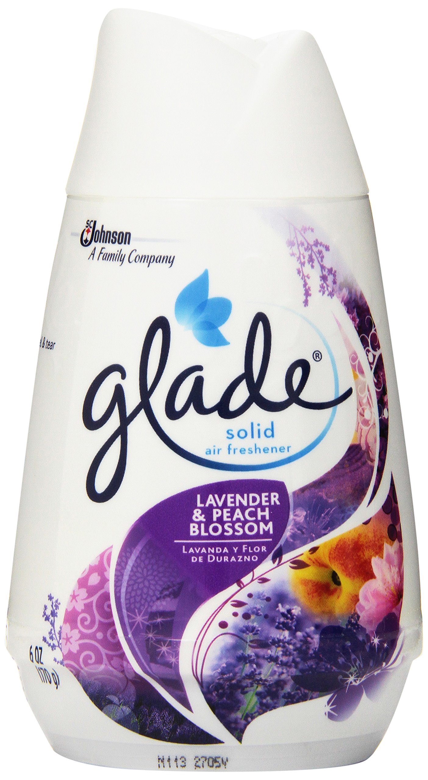 Glade Solid Air Freshener, Lavender & Peach Blossom, 6Ounce (Pack Of 3