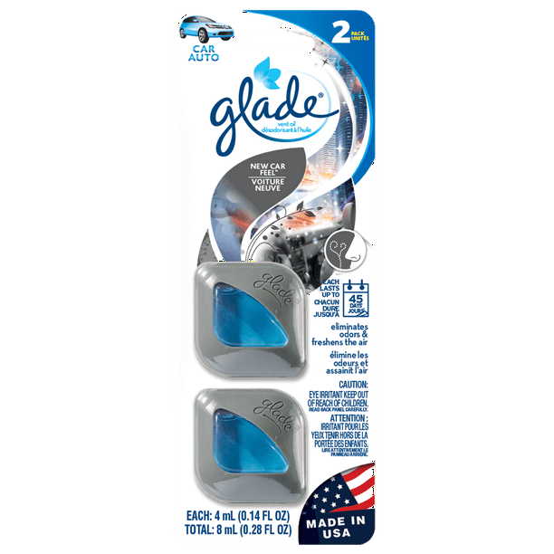 Glade Vent Clip, New Car Scent, .28 oz Pack