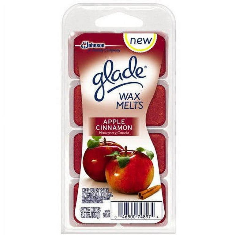 Glade Wax Melts Air Freshener Refill, Apple Cinnamon, 3.1 oz, 8 refills