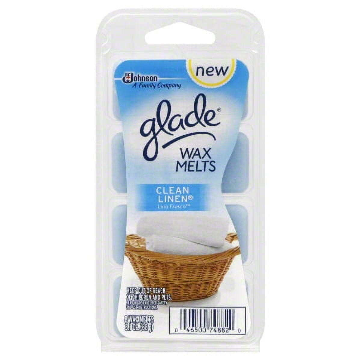 Glade Wax Melts Clean Linen Clamshell 6 / Pack