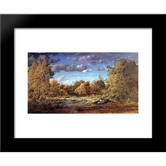 Glade of the Reine Blanche in the Fontainebleau Forest 20x24 Framed Art Print by Theodore Rousseau