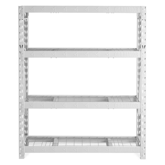 Gladiator 60" Wide Heavy Duty Rack with Four 18" Deep Shelves, GARS604TKW