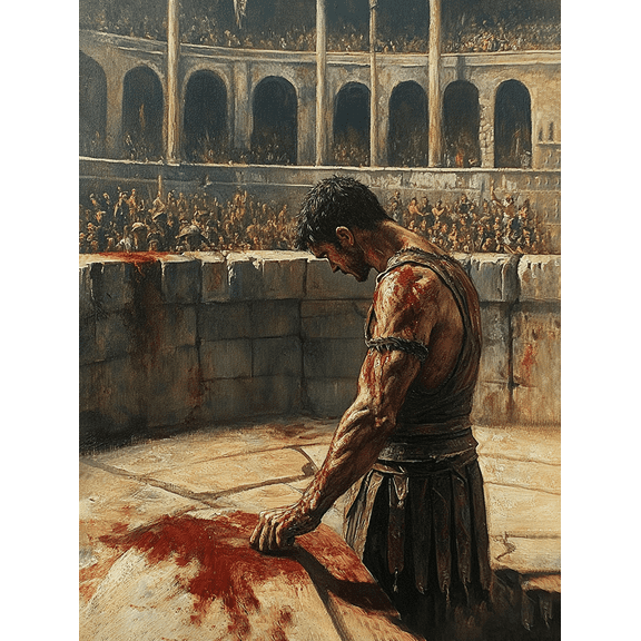 Gladiator Arena Canvas Painting/Wall Art Suitable for Living Room Bedroom Office Study Room Gym Man Cave Game Room Media Room Den Library Gladiator's Combat Arena Decor.