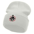 thumbnail image 1 of Gladiator Embroidered 12 Inch Long Knitted Beanie - White OSFM, 1 of 5