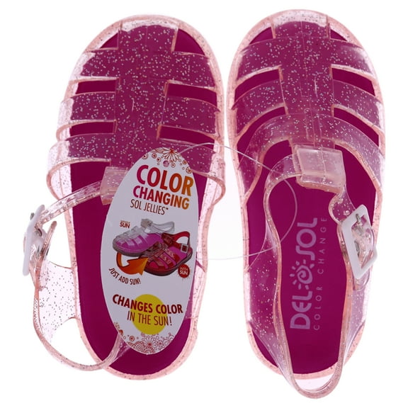 Gladiator Girl Jellies Sandal - 7 Pink by DelSol for Kids - 1 Pair Sandals